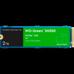 SSD WD Green SN350 2TB M.2 2280 PCIe Gen3 x3 NVMe QLC, Read/Write: 3200/3000 MBps, IOPS 500K/450K, TBW: 100, Western Digital