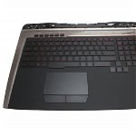 Tastatura Asus G701VIK neagra cu Palmrest si TouchPad negru iluminata backlit