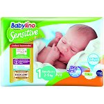Set Babylino 28 Scutece Sensitive N1, 2-5kg