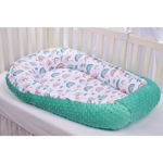 Paturica fermecata - Babynest model curcubee si minky turquoise