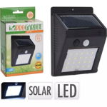 Lampa solara tip proiector cu senzor de miscare, lumina alba 20 x SMD LED, putere 3 W, negru, Mathaus