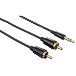 Cablu audio Hama Flexi Slim 3.5 mm, Jack plug - 2x RsCA plugs, 1.5m