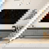 Comoda TV, Yardley, LV1-RL, PAL, Argintiu / Negru, Yardley