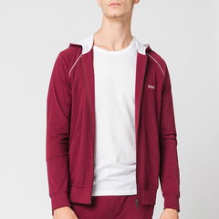 Hanorac de casa cu fermoar si maneci raglan, BOSS Hanorac de casa cu fermoar si maneci raglan, BOSS