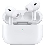Casti In-Ear Apple AirPods Pro 2, True Wireless, Bluetooth, Microfon, Noise Cancelling, Carcasa MagSafe, Alb, Apple