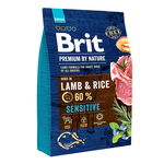 Hrană uscată pentru câini Brit Premium by Nature Sensitive cu miel și orez 3 kg