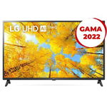 Televizor LED Smart LG 43UQ75003LF, 108 cm, 4K UHD, Gen5 AI Processor, AI ThinQ, Wi-Fi, Bluetooth, CI+, Negru