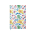 Agenda A5 Nedatata Artpress, Colorful Waves, 100 File, Coperta Buretata Lucioasa, Multicolor, 80 g/m²