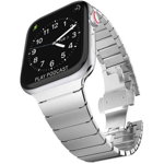 Curea Tech-Protect Linkband pentru Apple Watch 4/5/6/7/8/9/Se/Ultra 1/2 (42/44/45/49 mm) Argintiu, Tech-Protect