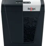 Distrugator documente REXEL SECURE MC6, P5, micro-cut (particule), 6 coli, 18l, negru-arginti