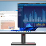 Monitor Lenovo ThinkVision T27p-30 27"IPS, UHD (3840x2160), 16:9, Brightness: 350 cd/m², Contrast ratio: 1300:1, Response time: 4ms (Extreme mode) / 6ms (Normal mode), Dot / Pixel Per Inch: 163 DPI, Color Gamut: 99% sRGB, View angle: 178° / 178°, Stand:, Lenovo