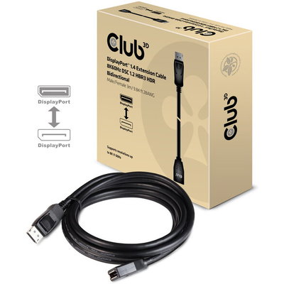 DisplayPort 1.4 3m 8K60HZ St/Bu, CLUB 3D