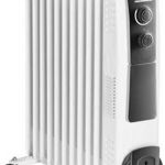 Calorifer electric cu ulei Heinner HOH-Y11WB, 2500W, 11 elementi, 3 trepte (Alb), Heinner