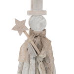 Figurina Figure+Star Winter, Lemn, Alb, 13x5x22 cm, Jolipa