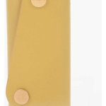IL BISONTE Solid Color Io Keyring With Leather Case Yellow, IL BISONTE