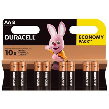 Baterie, Duracell, LR6, MN1500, AA, 2A, Alcalina, Negru/Auriu