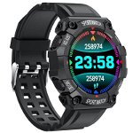 Ceas smartwatch techstar® fd68, 1.3 inch ips, design sport, bluetooth 4.0, monitorizare tensiune, puls, negru