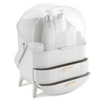 Organizator pentru cosmetice cu 2 sertare si capac transparent Navaris, Alb, 53845.02, Navaris