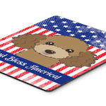 Caroline`s Treasures American Flag și ciocolată Brown Pudel Mouse Pad, Hot Pad sau Trivet Multicolore Large, 