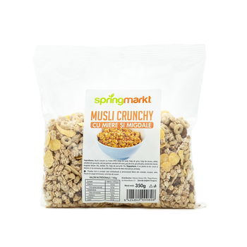 Musli Crunchy cu Miere si Migdale, 350g Springmarkt,