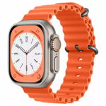 Curea Ceas Watchband compatibila Applewatch 1,2,3,4,5,6,7,8, se 38mm / 40mm / 41mm orange