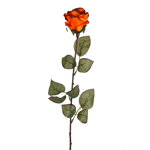 Floare artificială Trandafir mare 72 cm, portocaliu închis, 