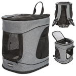 Rucsac transport caini si pisici, Gri, 41 x 30 x 31 cm, 