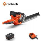 Trimmer pentru gard viu Redback Easy E522D, 40V, lungime de taiere 560 mm, latime de taiere 22 mm, cu acumulator 40 V, 2 Ah si incarcator 40 V, 2 A