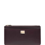 Dolce & Gabbana DOLCE & GABBANA Leather zipped card case Purple, Dolce & Gabbana