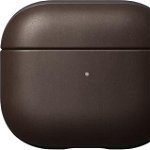 Carcasa din piele naturala NOMAD Leather compatibila cu Apple AirPods 3 Brown, Nomad