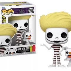 Figurină Funko POP! Disney: The Nightmare Before Christmas - Jack with Zero #1470