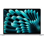 Laptop Apple MacBook Air 15 cu procesor Apple M3, 8 nuclee CPU si 10 nuclee GPU, 8GB, 512GB SSD, Silver, INT KB, Apple
