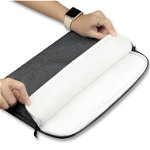 Husa laptop Tech-Protect Sleeve 13/14 inch Dark Grey, TECH-PROTECT