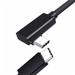 Cablu tip C la USB C 3.1 UNIDOPRO, negru, plastic, 3 m