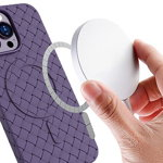 Carcasa Woven MagSafe compatibila cu iPhone 15 Pro Max Purple, OEM