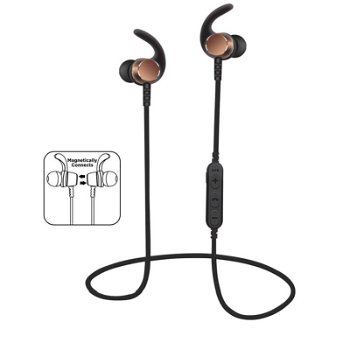 Casti stereo in-ear hands free, Bluetooth, slot TF, magnetice, pentru fitness, 