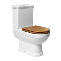 Set vas wc pe pardoseala Gala Noble cu rezervor si capac alb