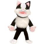 Marioneta de mana Pisica, Fiesta Crafts, Negru