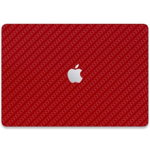 Folie Skin Compatibila cu Apple MacBook Pro 14 2021 Wrap Skin Texture Carbon Geranium Red
