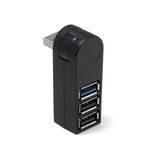 USB Hub Techstar® HB3, 3.0 High Speed, 1 Port USB 3.0, 2 Port USB 2.0, Conexiune USB 3.0 de mare viteza, Compact, Techstar