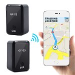 Mini GPS Tracker GF-09, Localizare GPS WiFi si LBS, Microfon, MicroSD, SIM GPRS si MMS, Negru, RS639