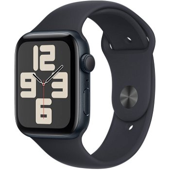 Apple Watch SE (2023), GPS, Carcasa Midnight Aluminium 40mm, Midnight Sport Band - S/M, Apple