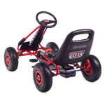 Kart, Kidscare, Racer Air, Cu pedale, Cu scaun reglabil, Pana in 30 kg, 3 ani+, Rosu