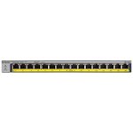 GS116LP Unmanaged Gigabit Ethernet (10/100/1000) Power over Ethernet (PoE) Black, Netgear