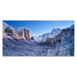 Tablou peisaj munte brazi iarna - Material produs:: Tablou canvas pe panza CU RAMA, Dimensiunea:: 60x120 cm, 