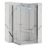 Cabina dus de colt 100 cm Rea Fold N2 Modul Crom Lucios, 