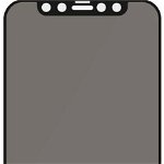 Folie Protectie Sticla Securizata Full Body 3D Privacy pentru Apple iPhone 12 mini (Transparent/Negru), Zmeurino