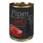 Hrană umedă câini adulți, Piper Pure, cu Carne de Vita si Orez brun 400g, Dolina