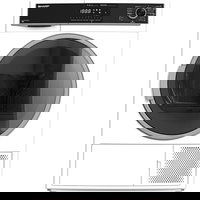 Uscator de rufe SHARP KD-HHH9S8GW3-EE, Pompa de caldura, 9 kg, 15 programe, Clasa A+++, alb