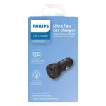 Incarcator Auto Philips PH-DLP2521, 36W, 1x USB-A, 1x USB Type-C (Negru), Philips
